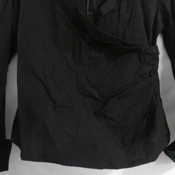 ZONE | medium | Black Long Sleeve Shirt With Rolled Cuffs and Zip Back Bottom - Picture 8 of 16